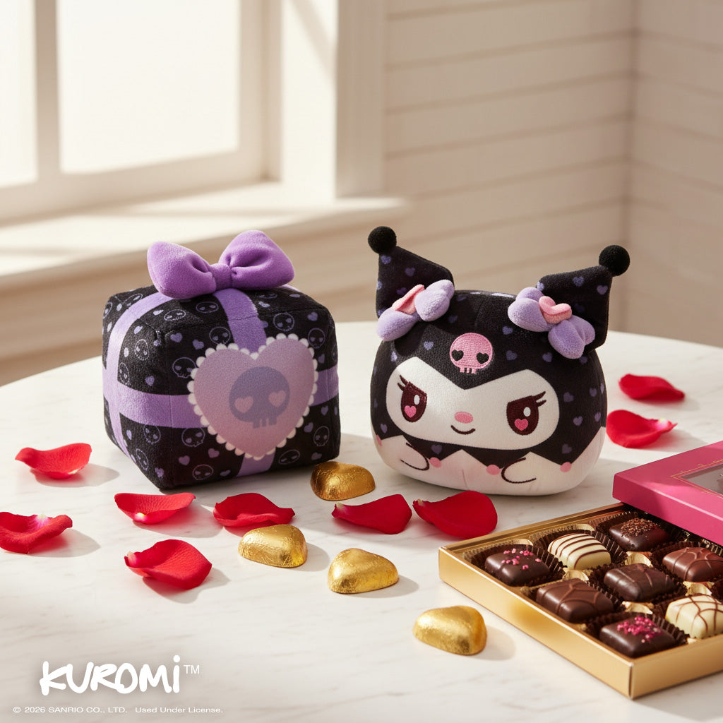 Valentine Present Kuromi 4" Reversible Plushie Unisex