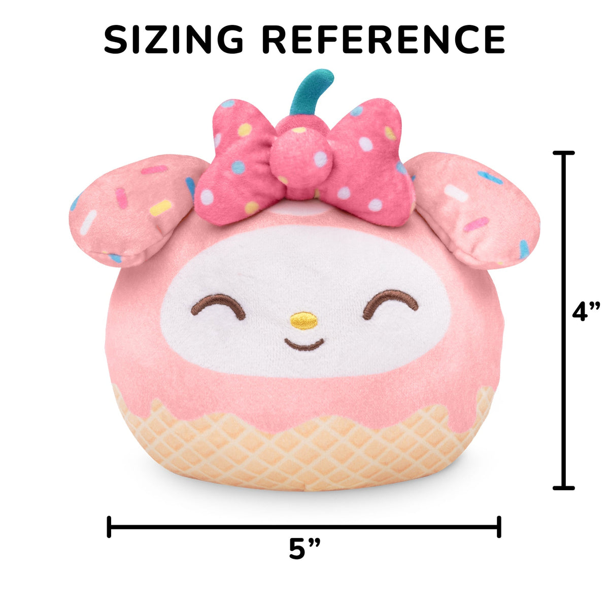 My Melody Ice Cream Cone 4” Reversible Plushie Unisex