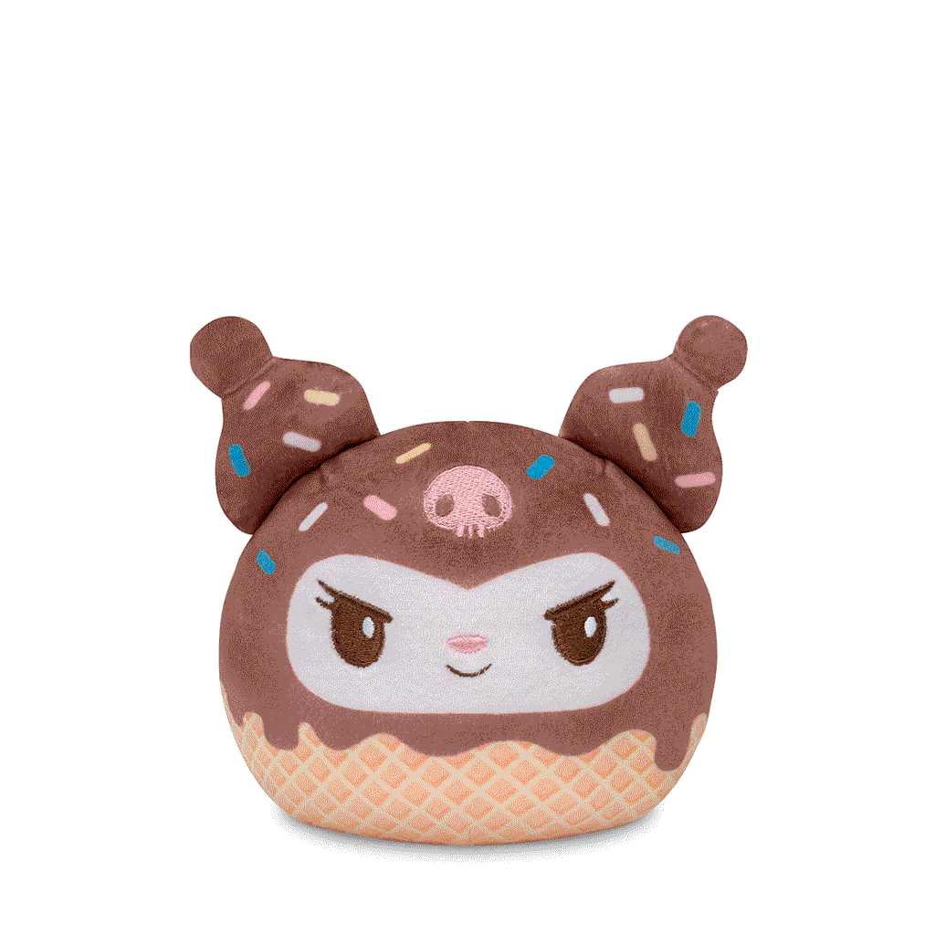 Kuromi Ice Cream Cone 4” Reversible Plushie Unisex