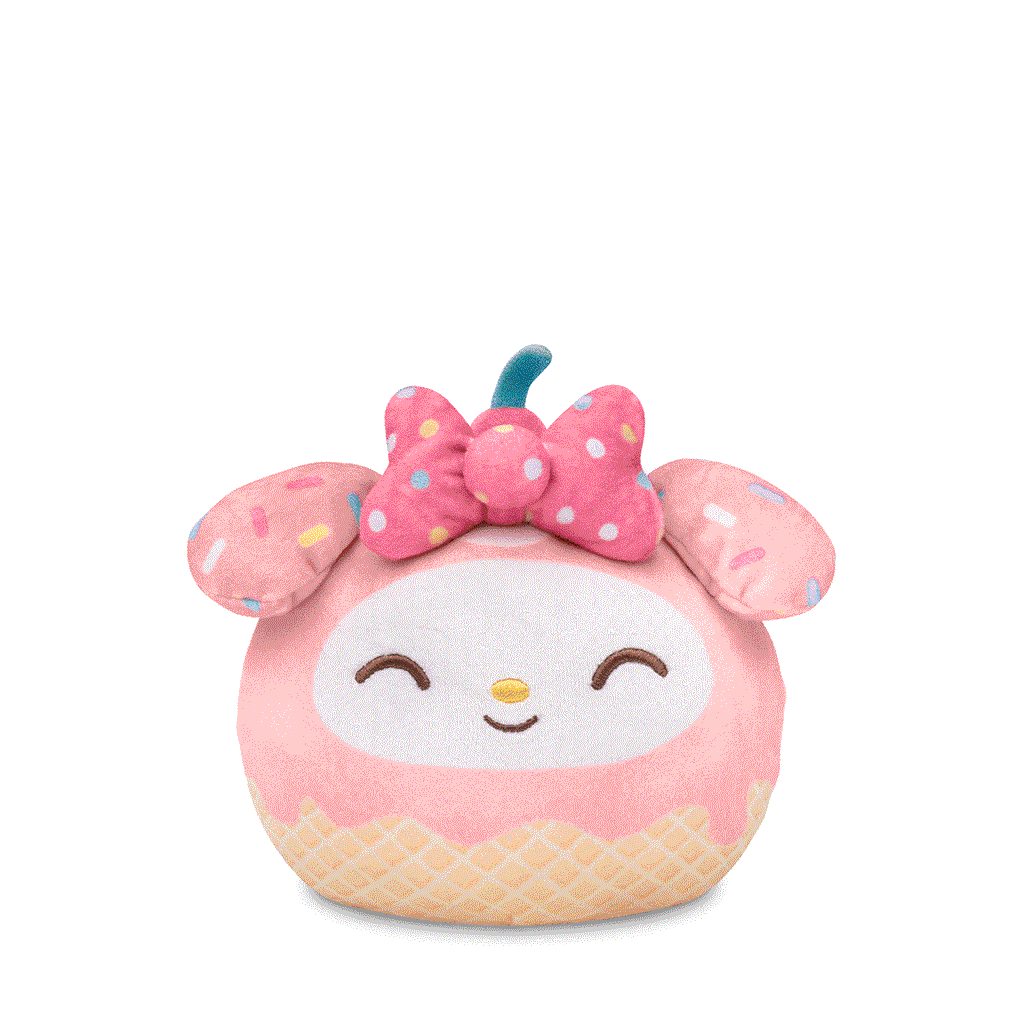 My Melody Ice Cream Cone 4” Reversible Plushie Unisex