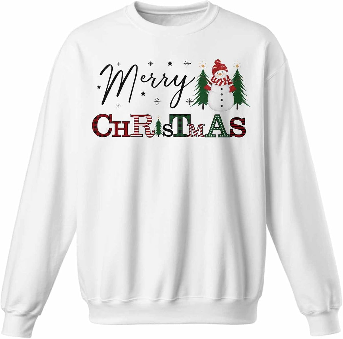 Unisex Crewneck Sweatshirts Christmas Snowman Cute Pullover Sweatshirts Graphic Long Sleeve Tops Winter Clothes