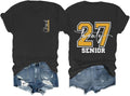 Senior 2027 Class of 2027 Shirt Funny Graduation Shirts for Women Men