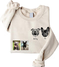 Personalized Dog Photo Sweatshirt, Custom Sweatshirt from Pet Photo, Cat Mom Mama Sweatshirt, Dog Mom Lovers Gifts for Women, Pet Memorial, Gifts for Mothers Day Christmas