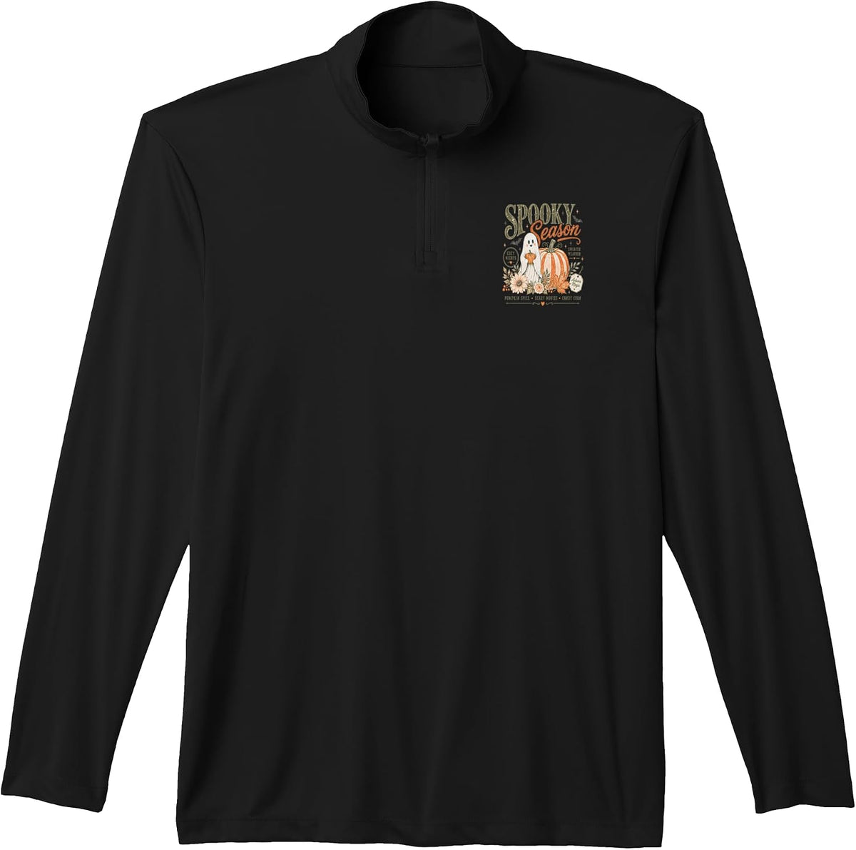 Halloween Celebrate Spooky Season Cute Cozy Vintage Ghost Performance Quarter-Zip Top