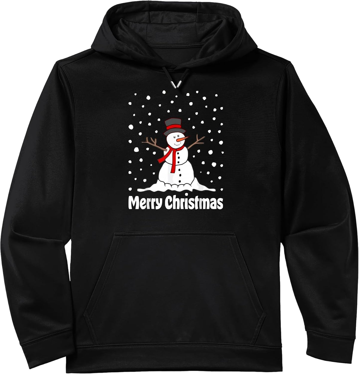 Classic Snowman Falling Snow Graphic Art Performance Hoodie