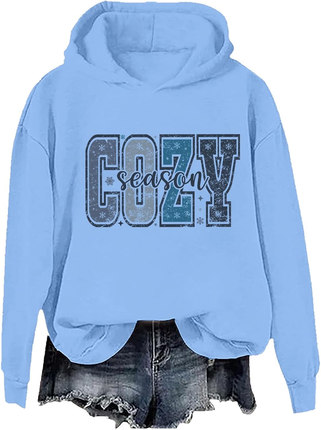 Cozy Season Sweatshirt & Hoodie Retro Fall Winter Vibes Cozy Season Graphic Casual Crewneck Long Sleeve Shirt