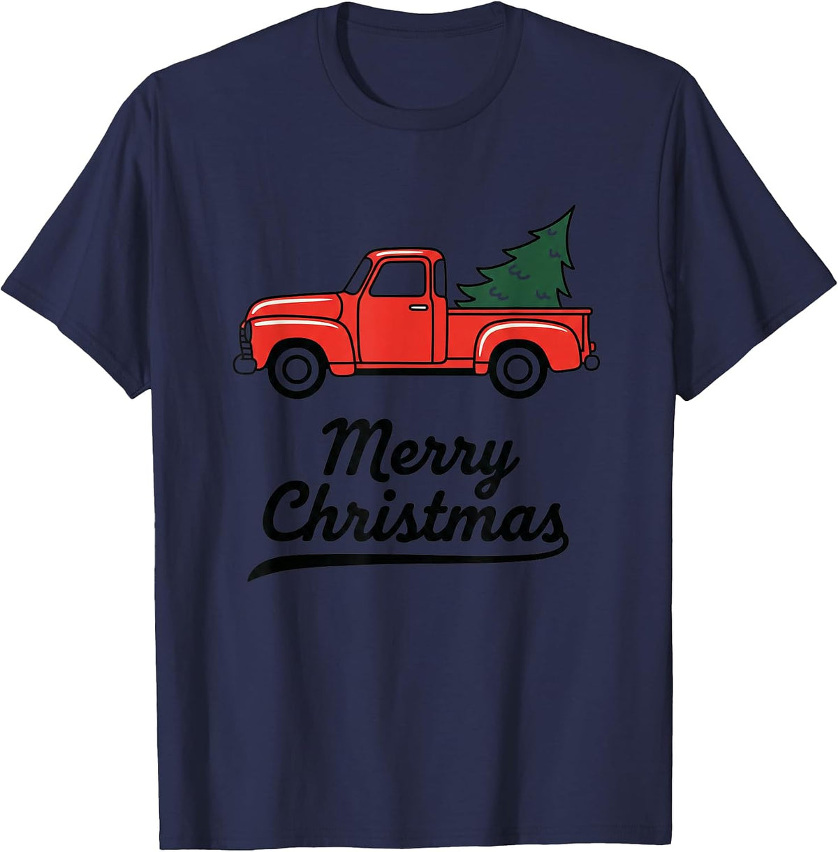 Christmas Truck Christmas Tree Merry Christmas T-Shirt
