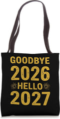 Goodbye 2026 Hello 2027 Tee Vintage New Year Hello 27 Tote Bag