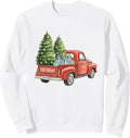 Merry Christmas Truck With Trees And Kids Xmas Sweatshirt