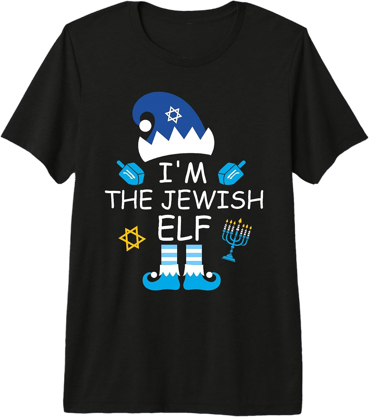 I’m the Jewish Elf Funny Hanukkah Pajama Chanukah Festival Premium Tri-blend T-Shirt