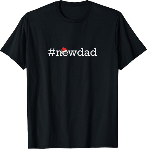 #newdad Christmas Holiday Hashtag Design T-Shirt