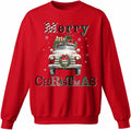 Unisex Crewneck Sweatshirts Christmas Truck with Gift Pullover Sweatshirts Graphic Long Sleeve Tops Winter Clothes