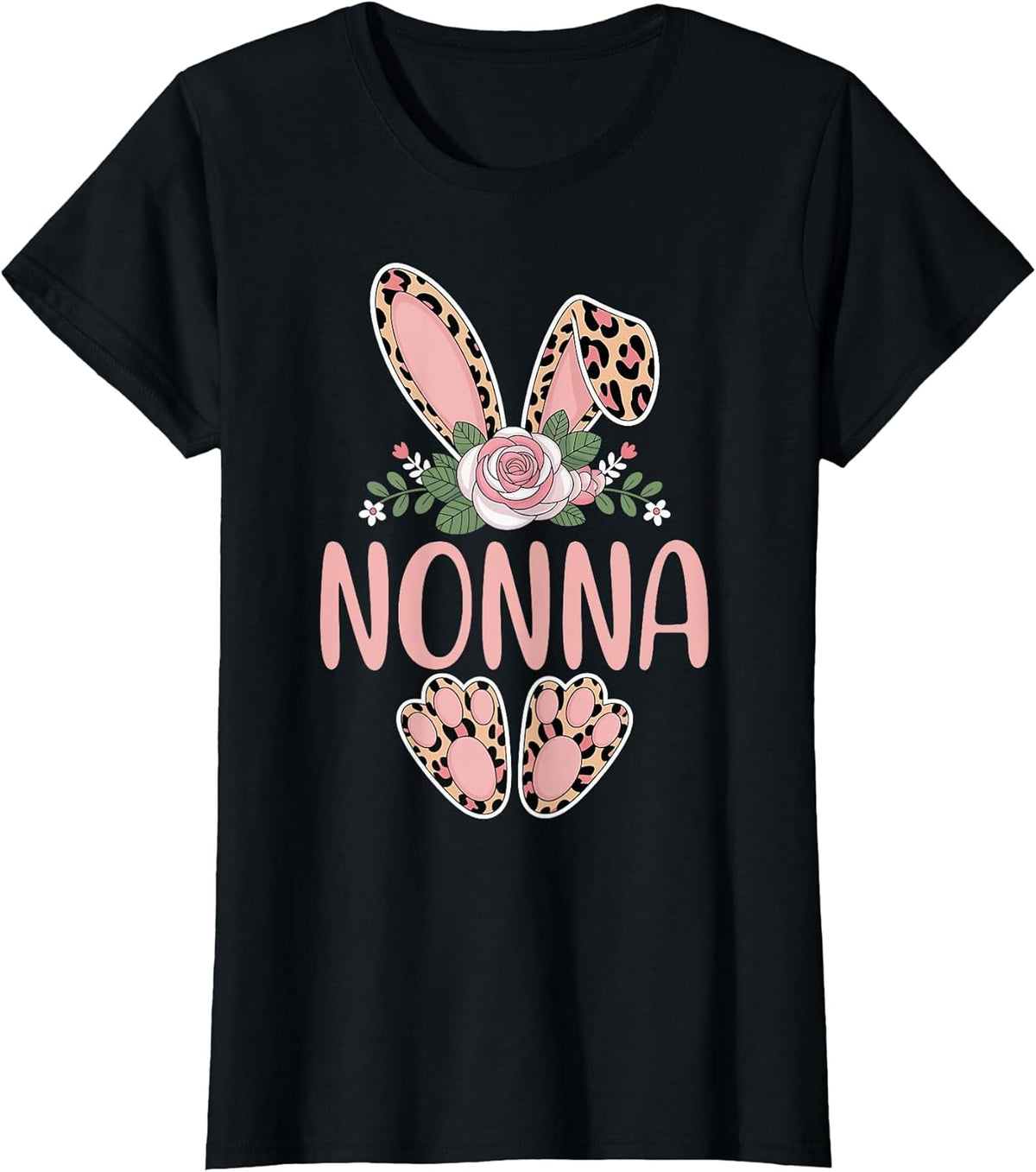 Nonna Cute Leopard Bunny Ears Floral Easter Unisex