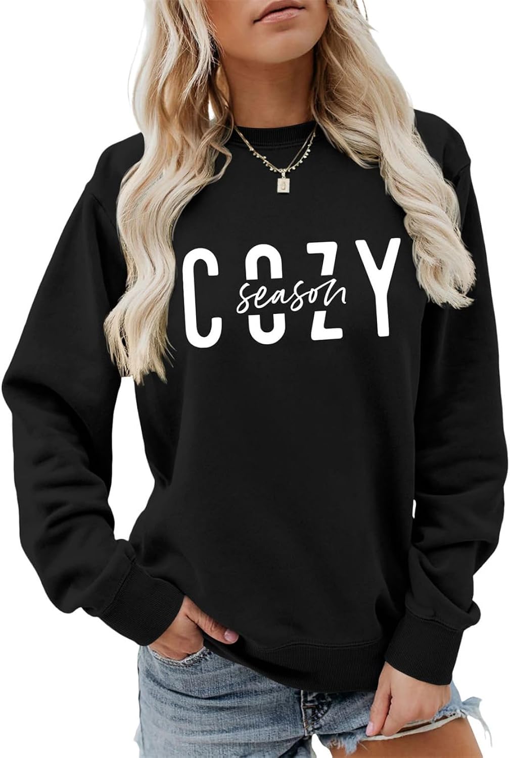 Cozy Season Shirt Fall Season Sweatshirt Cozy Weather Sweater Women Winter Weather Pullover Tops