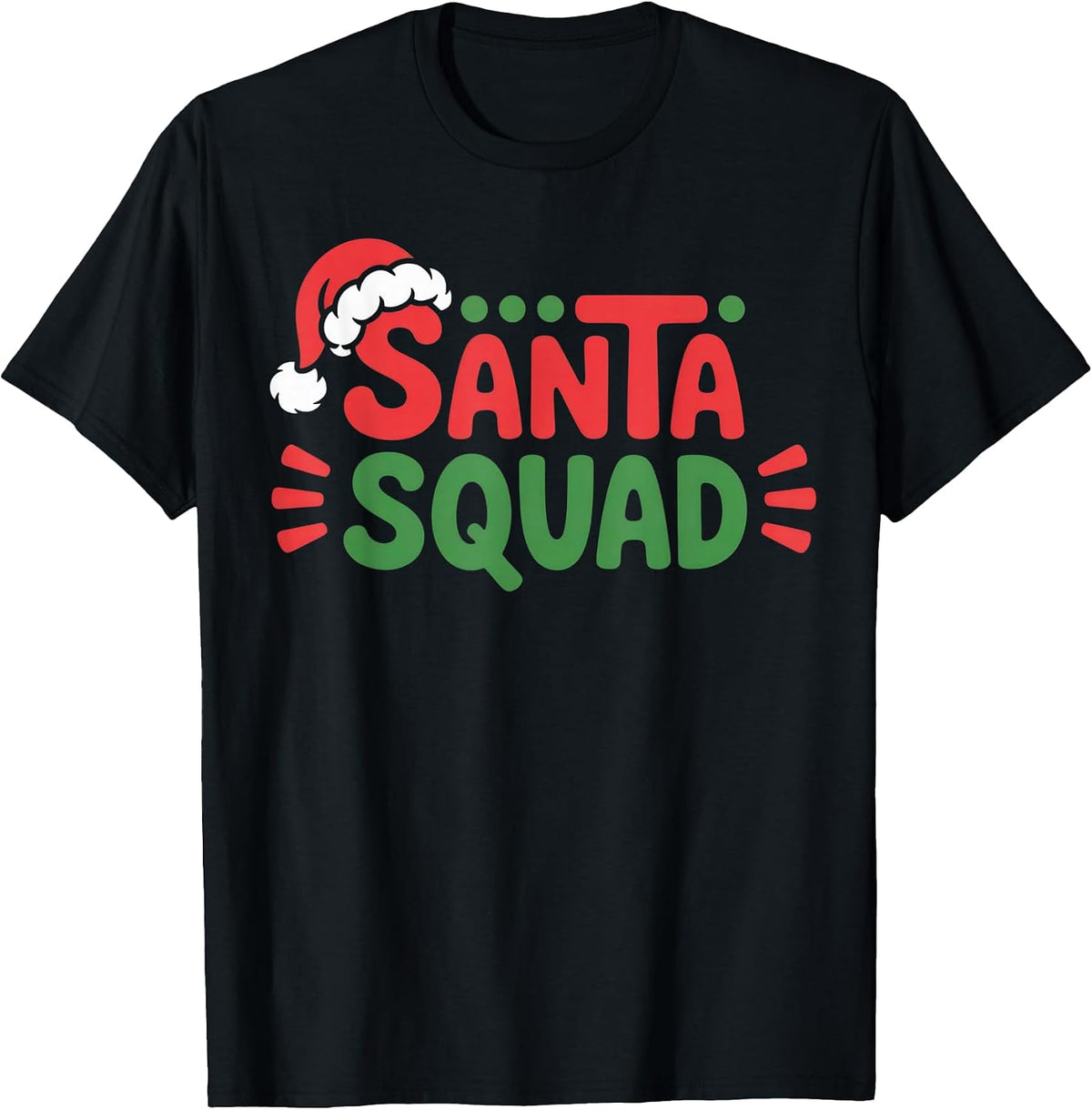 Santa Squad Christmas Enthusiasts Funny Holiday Wear T-Shirt