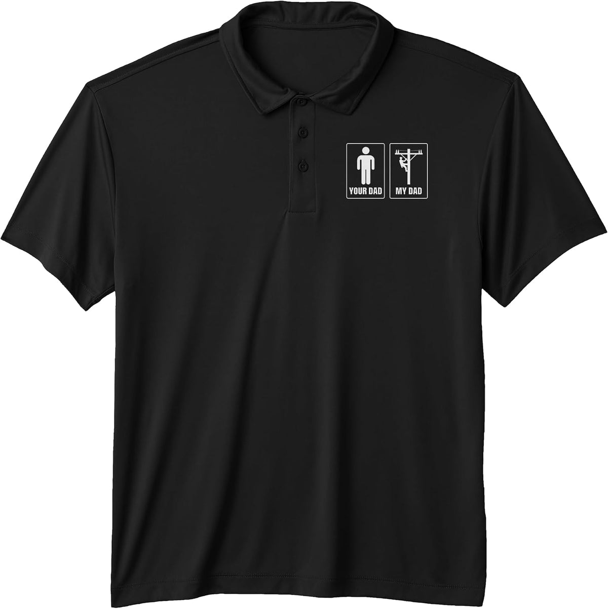 Lineman Dad Design for Dad Father Lineworker Electrical Dad Performance Polo Shirt