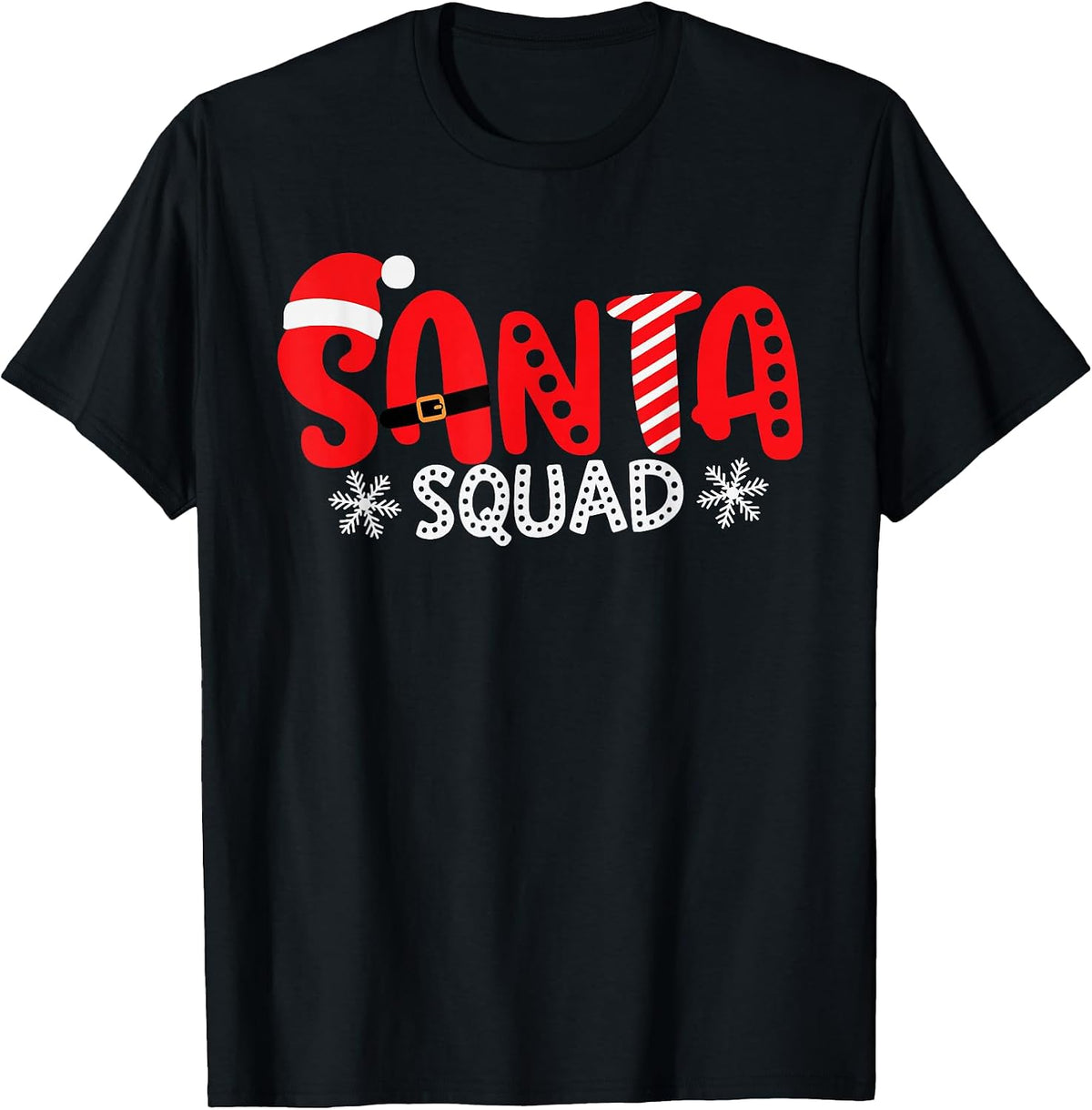 Santa Squad Christmas Team Santa Crew Family Matching Xmas T-Shirt