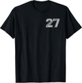 Senior 2027 (Front & Back) Gray Seniors Class 27 Grad Gift 1 T-Shirt