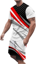 Mens Short Sets 2 Piece Outfits Causal Gradient Color Tracksuit Sweatshirt and Drawstring Shorts Set for Men 2023