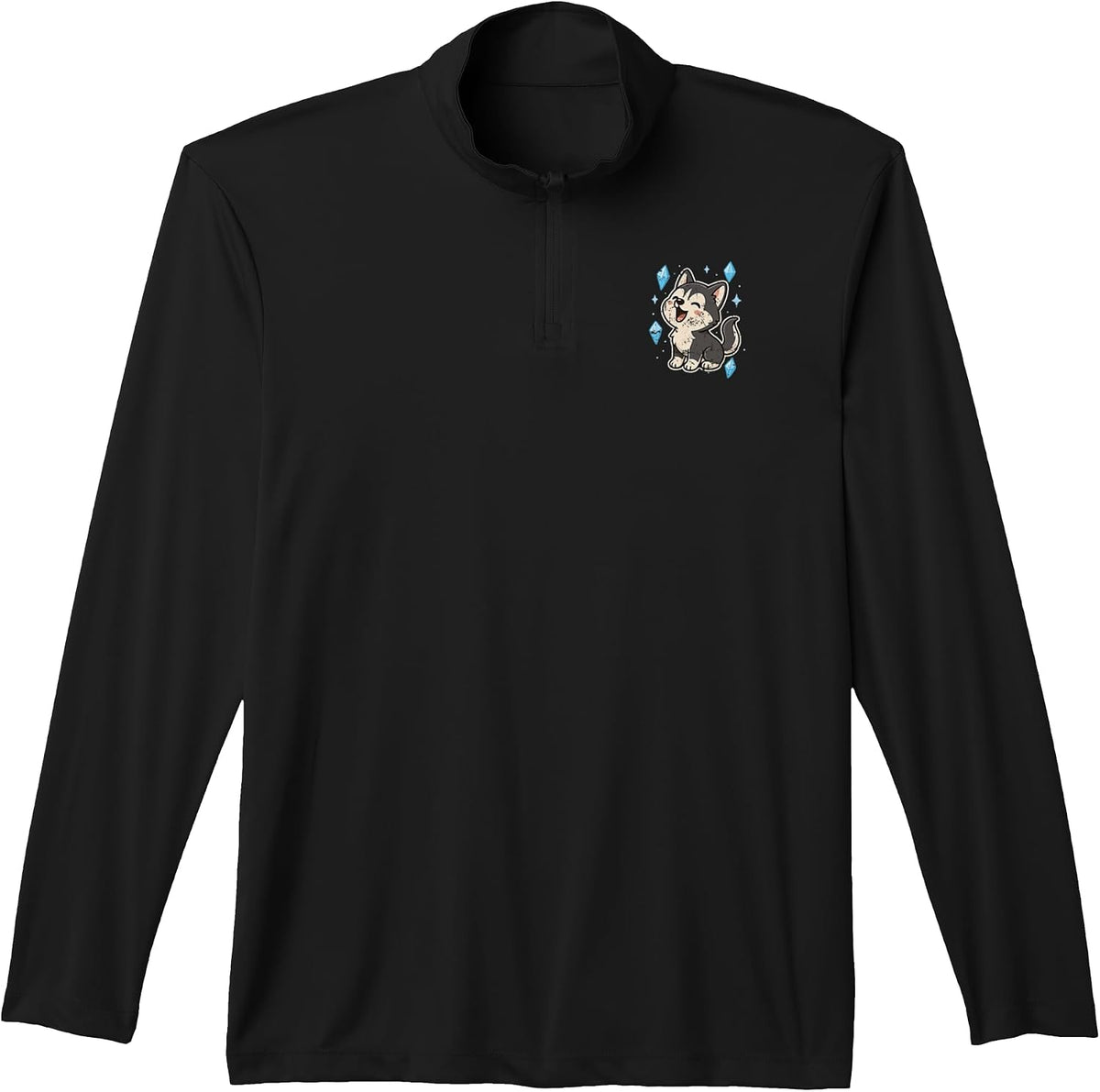Happy Husky with Crystals Performance Quarter-Zip Top