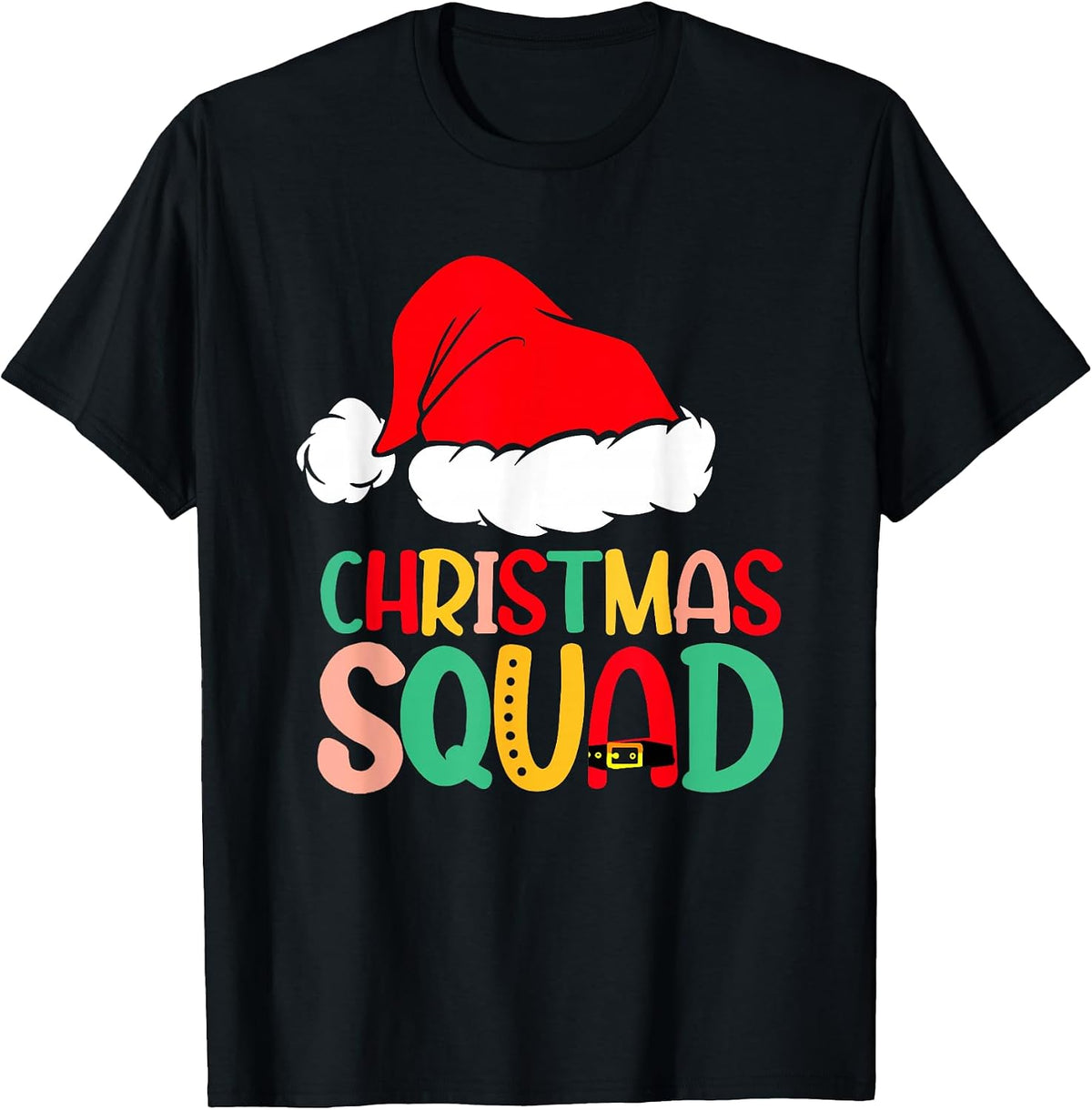 Christmas Squad Santa Hat T-Shirt