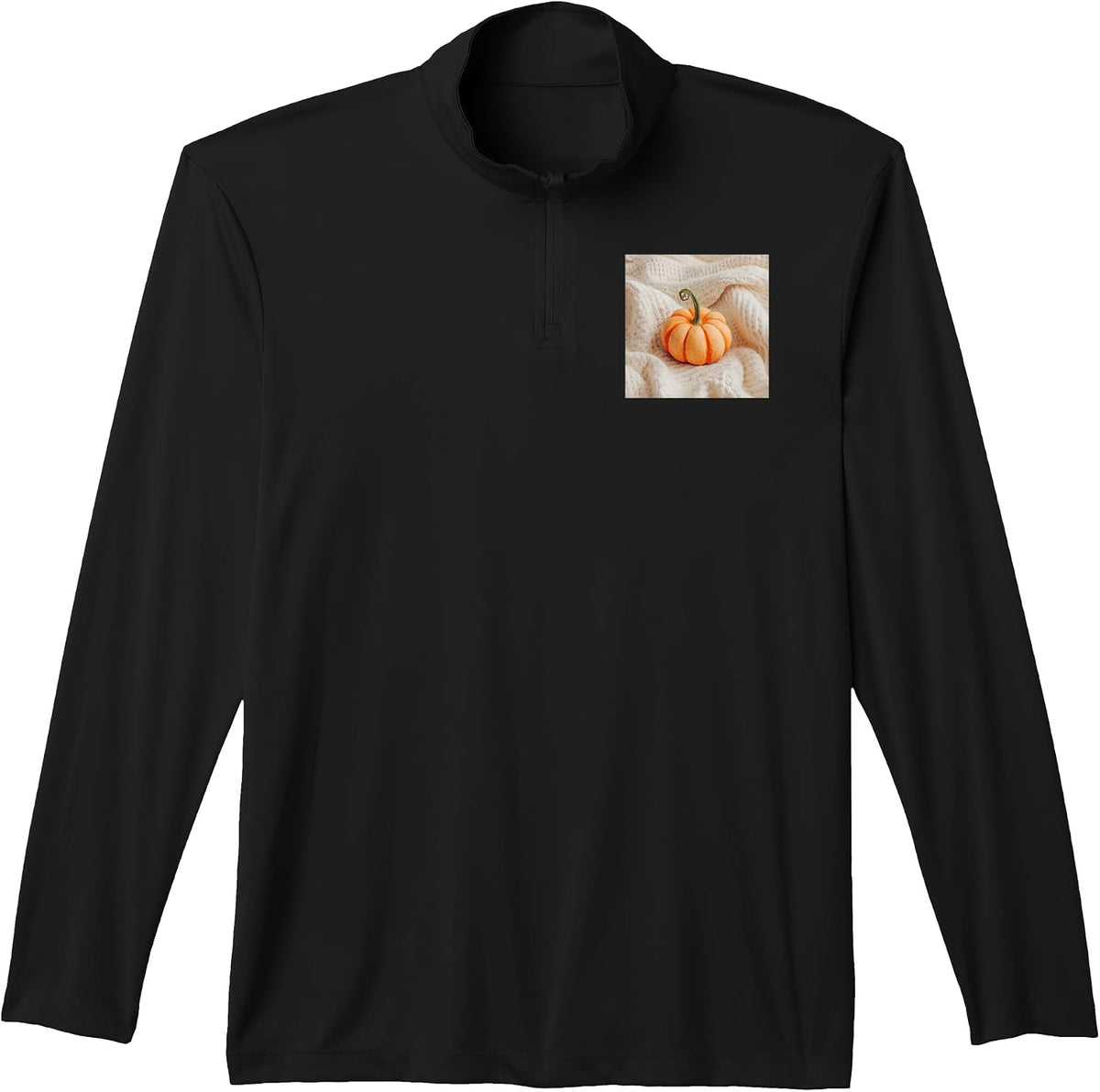 Cozy Autumn Pumpkin Harvest Fall Season Performance Quarter-Zip Top