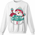 Unisex Crewneck Sweatshirts Christmas Snowman Cartoon Pullover Sweatshirts Graphic Long Sleeve Tops Winter Clothes