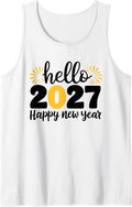 Hello 2027 Happy New Year 2027 New Year's Eve Party Tank Top