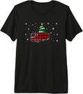 Buffalo Plaid Christmas Tree Lights Trucker Xmas Premium Tri-blend T-Shirt