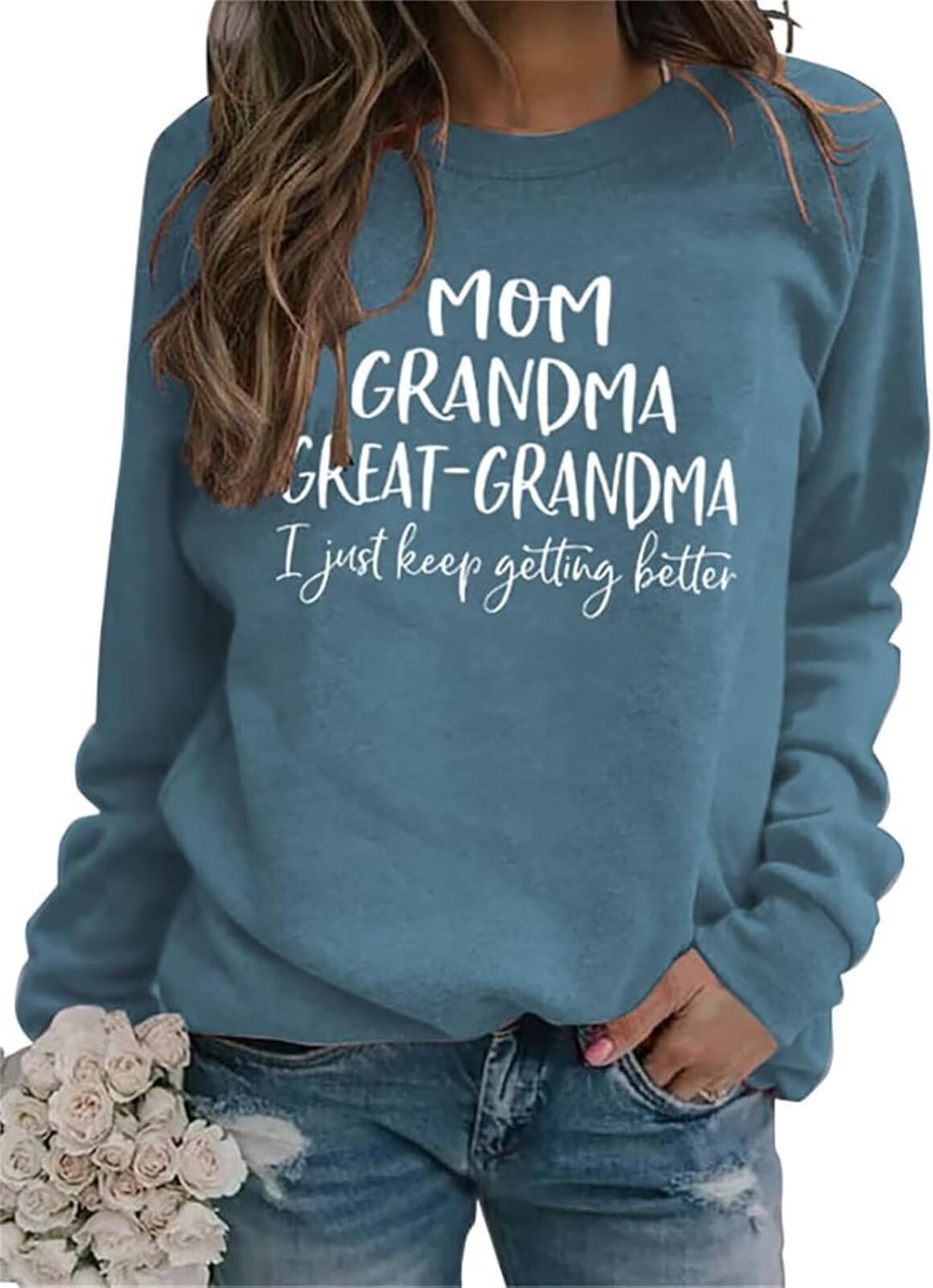 Mom Grandma Sweatshirt Women Comfy Grandma Pullover Gifts Shirts Crewneck