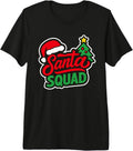 Santa Squad Script Logo Christmas Tree Sticker Graphic Art Premium Tri-Blend T-Shirt