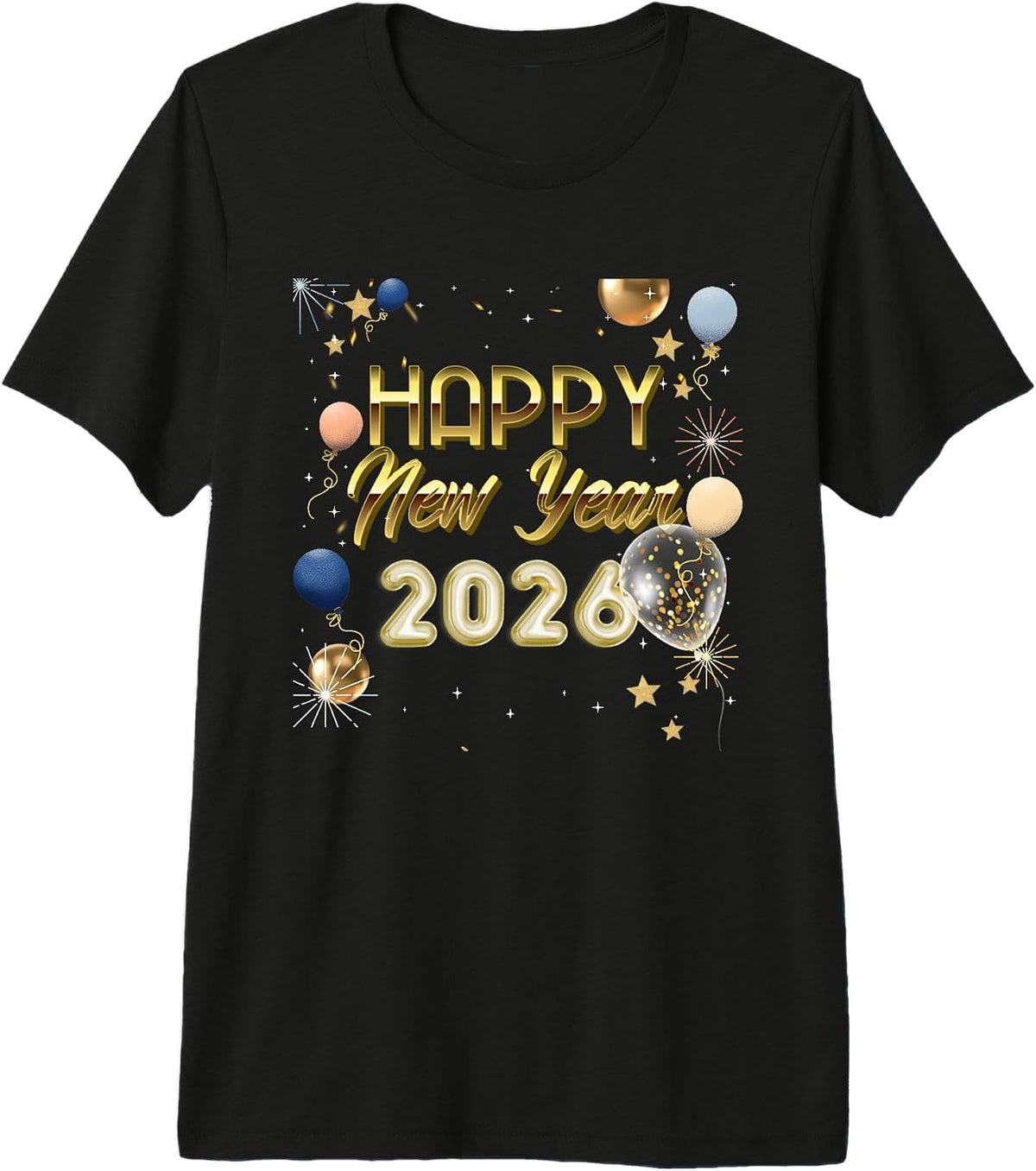 Happy New Year Confetti Firework New Year's Eve Family Group Premium Tri-Blend T-Shirt