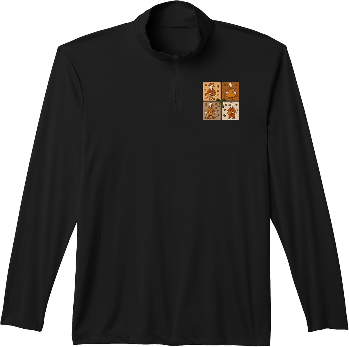 Vintage Goose Coquette Autumn Season Vintage Cozy Cute Fall Performance Quarter-Zip Top