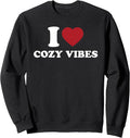 I Heart Cozy Vibes Winter Aesthetic Sweatshirt