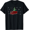 Buffalo Plaid Christmas Tree Lights Trucker Xmas T-Shirt