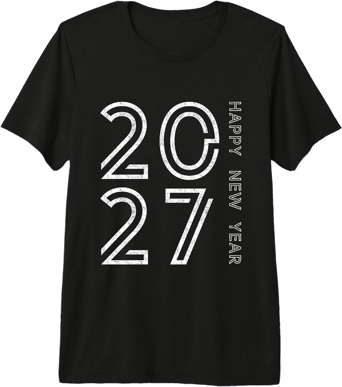 Happy New Year 2027 Celebration Eve Party Men Women Kids Premium Tri-Blend T-Shirt