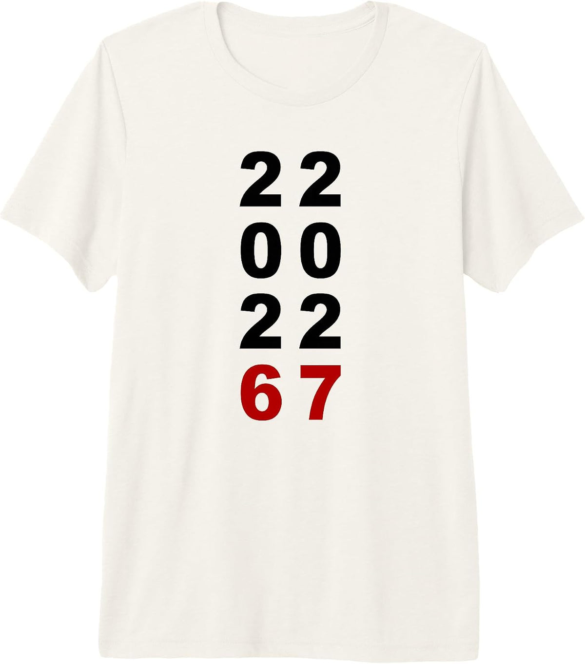 Funny 67 Six Seven Meme Year 2026-2027 Premium Tri-Blend T-Shirt