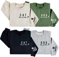 Custom CAT MOM & Dog MOM Sweatshirt with Pet Name on Sleeve | Customized Gifts for Cat Mom | Custom Dog Sweatshirts for Women | Personalized Name Cat Mama Sweatshirt, Shirt and Hoodie