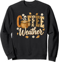 Coffee Weather Fall Cozy Mug Retro Graphic Sweatshirt
