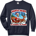 Santa Paws Is Coming To Town Christmas Italian Greyhound Dog Comfort Colors Adult Sweatshirt