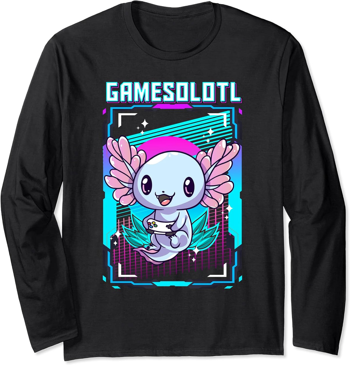 Kawaii Funny Teens Anime Pew Gamesolotl Merch Tee