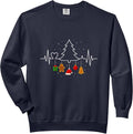 Christmas Tree Heartbeat Funny Nurse Comfort Colors Adult Sweatshirt