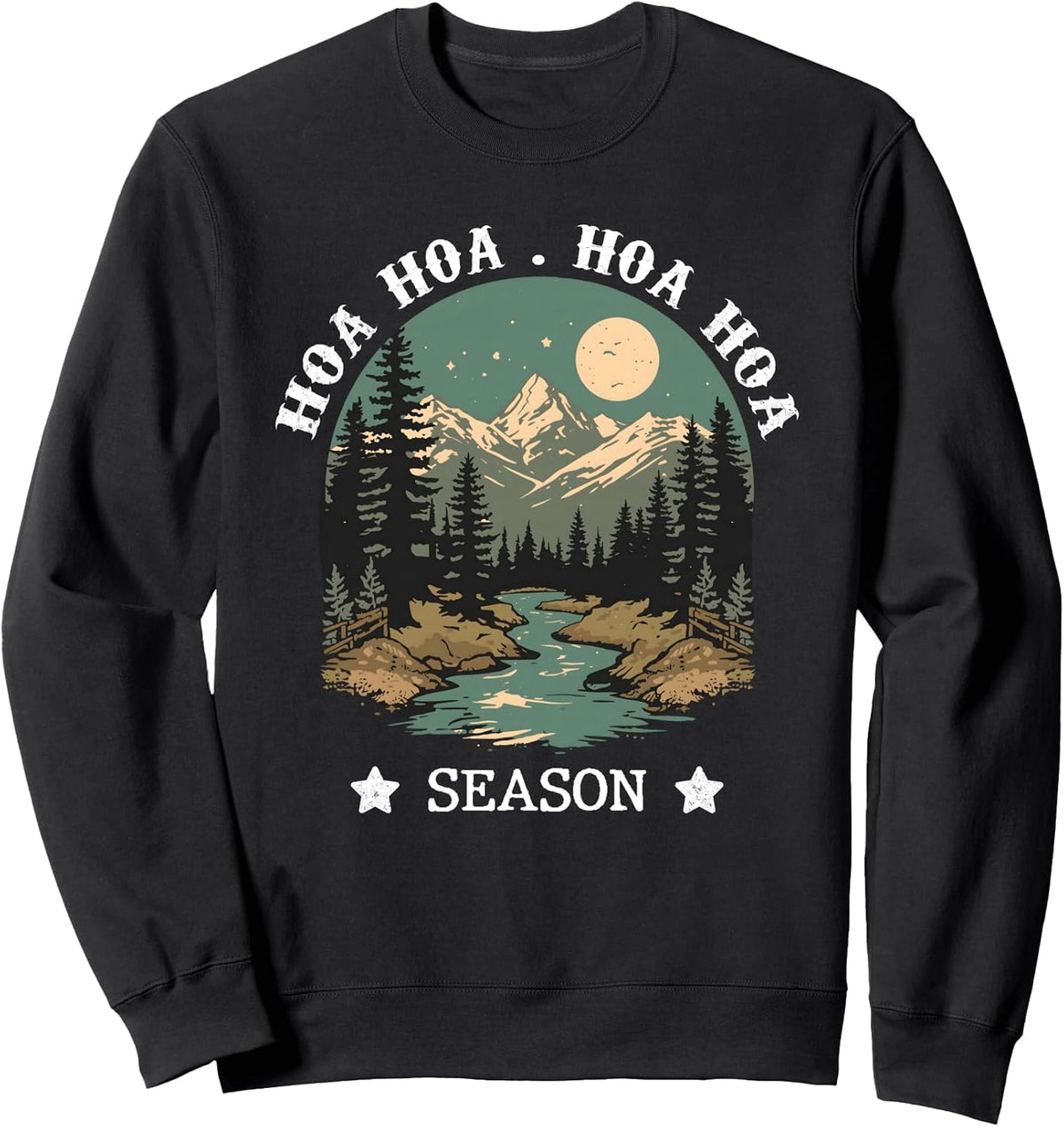 HOA Cozy Season Lover Pine Forest Twilight Nature Vibes Sweatshirt