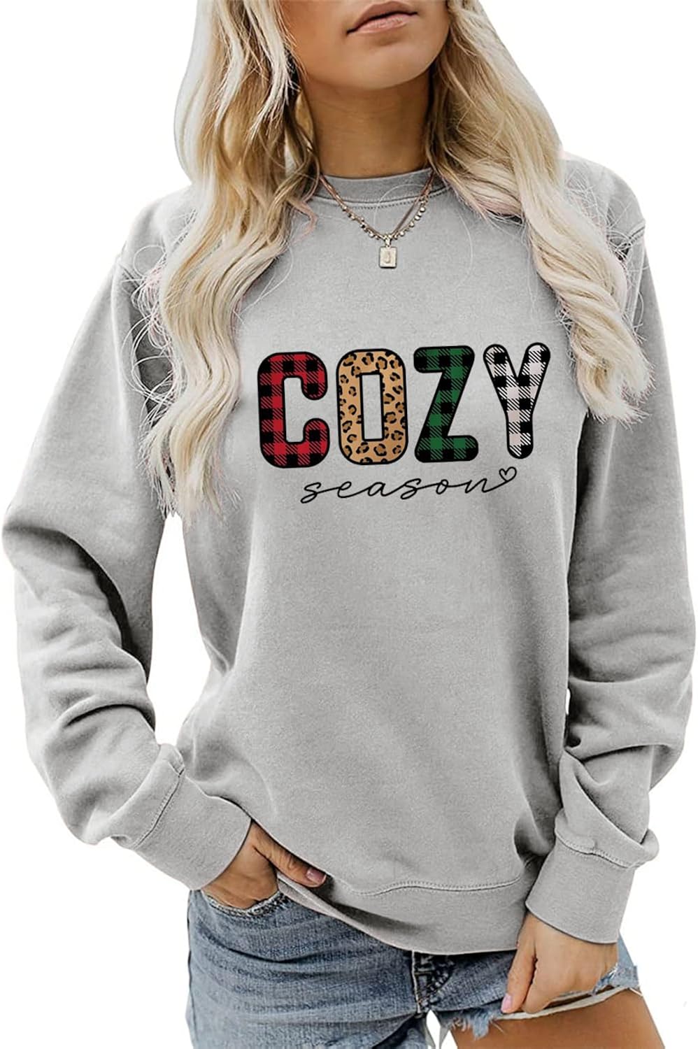 Cozy Season Sweatshirt Get Cozy Sweater Women Casual Crewneck Pullover Tops Funny Christmas Jumper Gift Winter Shirt