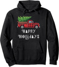 Happy Holidays, Farm Truck Loaded with Christmas Tree Pullover Hoodie