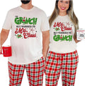 Not So Jolly But Married to Mrs Claus Matching Christmas Shirts for Couples, Funny Holiday Tees, Cute His and Hers Pajama Tops, for Husband Wife Boyfriend Girlfriend White