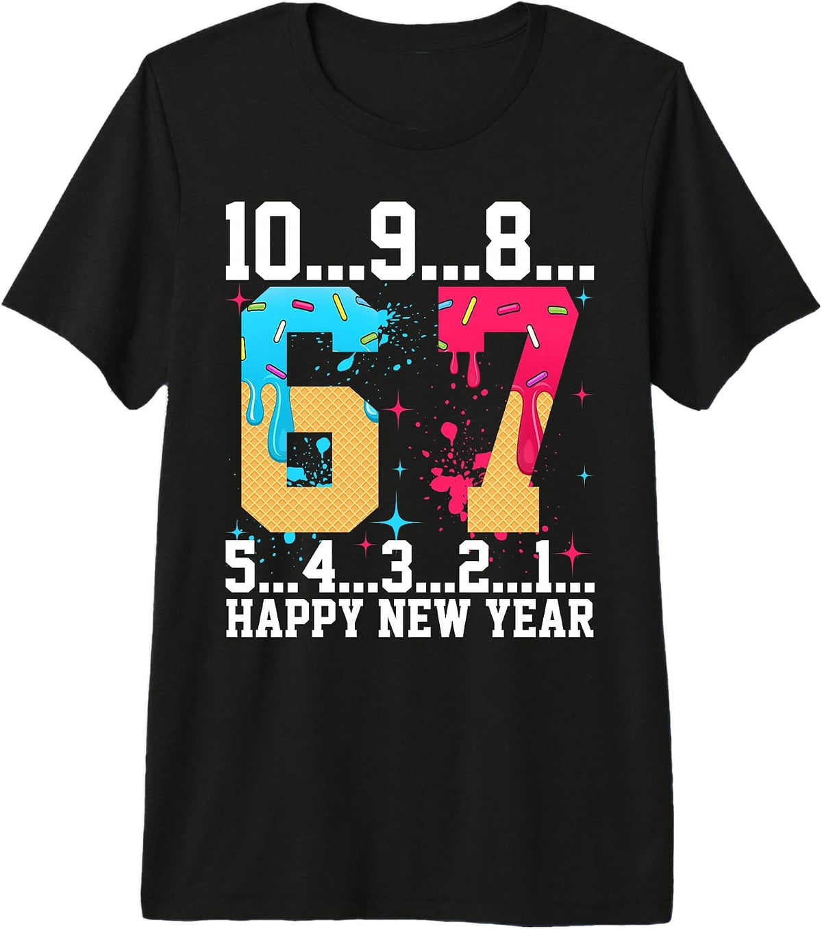 67 Happy New Year Six Seven Funny Countdown 2027 Premium Tri-Blend T-Shirt