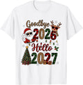 Goodbye 2026 Hello 2027 Christmas Santa Reindeer Celebration T-Shirt