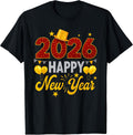 Happy New Year Party 2026 Ballon Family Matching Men Women T-Shirt