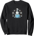 Winter Hot Cocoa & Snowflakes Cozy Design Sweatshirt